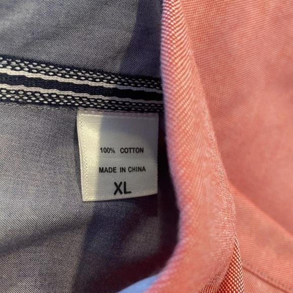 Nantucket Whaler Red Cotton Long Sleeve Oxford Shirt Mens XL (1067) - Picture 5 of 6